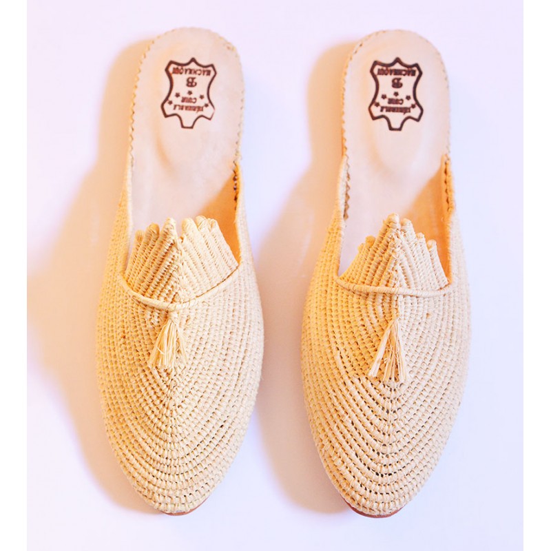 raffia slippers